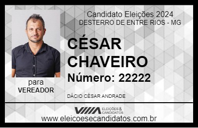 Candidato CÉSAR CHAVEIRO 2024 - DESTERRO DE ENTRE RIOS - Eleições