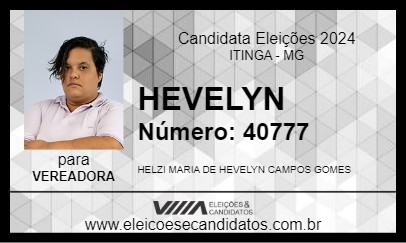 Candidato HEVELYN 2024 - ITINGA - Eleições