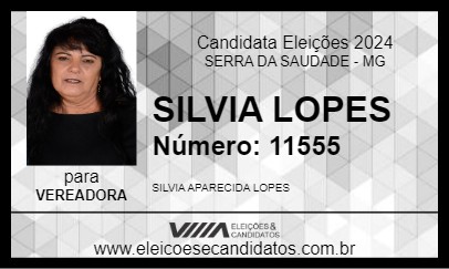 Candidato SILVIA LOPES 2024 - SERRA DA SAUDADE - Eleições