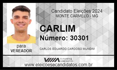 Candidato CARLIM 2024 - MONTE CARMELO - Eleições