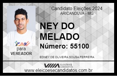 Candidato NEY DO MELADO 2024 - ARICANDUVA - Eleições