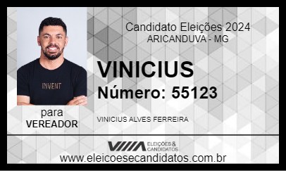 Candidato VINICIUS 2024 - ARICANDUVA - Eleições