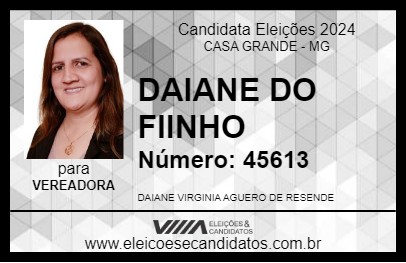 Candidato DAIANE DO FIINHO 2024 - CASA GRANDE - Eleições