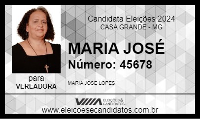 Candidato MARIA JOSÉ 2024 - CASA GRANDE - Eleições