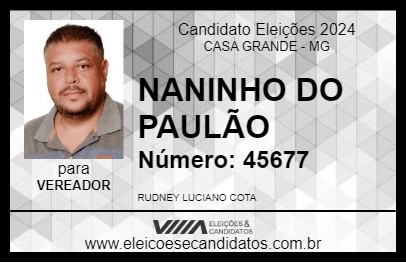 Candidato NANINHO DO PAULÃO 2024 - CASA GRANDE - Eleições