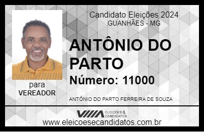 Candidato ANTÔNIO DO PARTO 2024 - GUANHÃES - Eleições