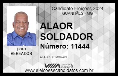 Candidato ALAOR SOLDADOR 2024 - GUANHÃES - Eleições