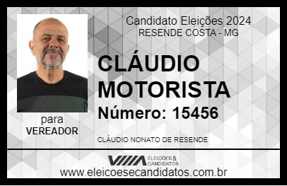 Candidato CLÁUDIO MOTORISTA 2024 - RESENDE COSTA - Eleições