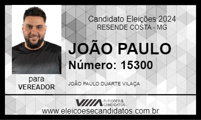 Candidato JOÃO PAULO 2024 - RESENDE COSTA - Eleições