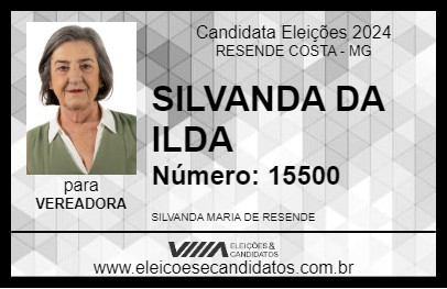 Candidato SILVANDA DA ILDA 2024 - RESENDE COSTA - Eleições