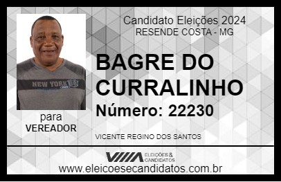 Candidato BAGRE DO CURRALINHO 2024 - RESENDE COSTA - Eleições