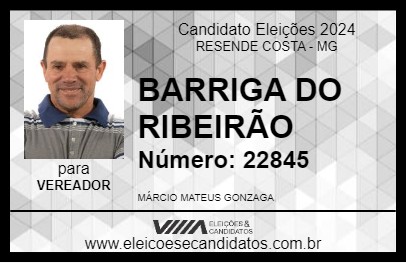 Candidato BARRIGA DO RIBEIRÃO 2024 - RESENDE COSTA - Eleições