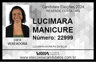 Candidato LUCIMARA MANICURE 2024 - RESENDE COSTA - Eleições