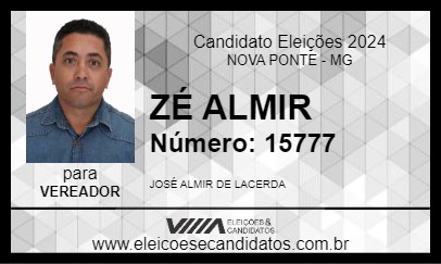 Candidato ZÉ ALMIR 2024 - NOVA PONTE - Eleições