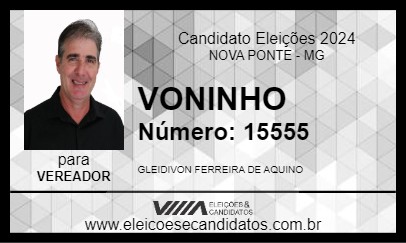 Candidato VONINHO 2024 - NOVA PONTE - Eleições