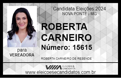 Candidato ROBERTA CARNEIRO 2024 - NOVA PONTE - Eleições