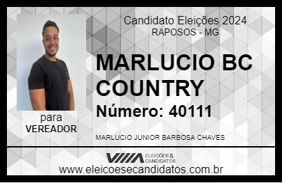 Candidato MARLUCIO BC COUNTRY 2024 - RAPOSOS - Eleições