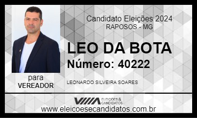 Candidato LEO DA BOTA 2024 - RAPOSOS - Eleições