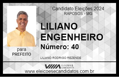 Candidato LILIANO ENGENHEIRO 2024 - RAPOSOS - Eleições