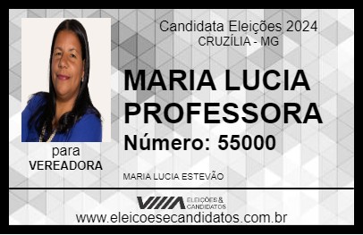 Candidato MARIA LUCIA PROFESSORA 2024 - CRUZÍLIA - Eleições