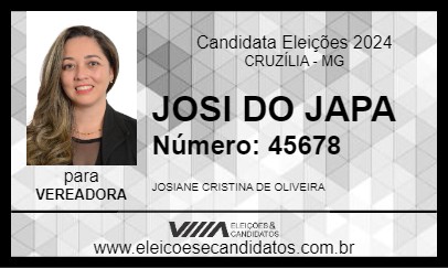 Candidato JOSI DO JAPA 2024 - CRUZÍLIA - Eleições