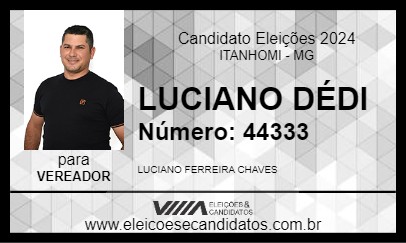 Candidato LUCIANO DÉDI 2024 - ITANHOMI - Eleições