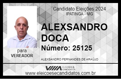 Candidato ALEXSANDRO DOCA 2024 - IPATINGA - Eleições