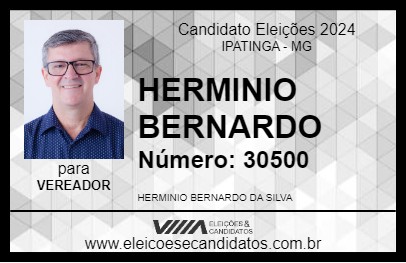 Candidato HERMINIO BERNARDO 2024 - IPATINGA - Eleições