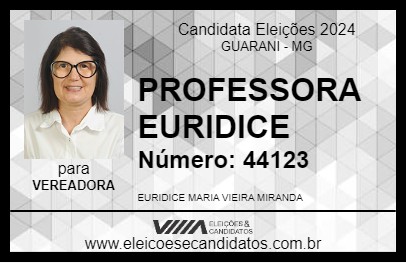 Candidato PROFESSORA EURIDICE 2024 - GUARANI - Eleições