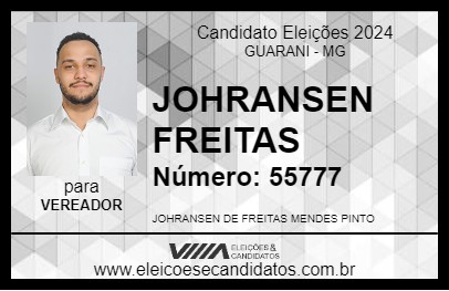 Candidato JOHRANSEN FREITAS 2024 - GUARANI - Eleições