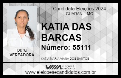 Candidato KATIA DAS BARCAS 2024 - GUARANI - Eleições