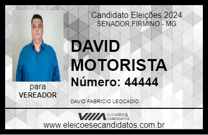 Candidato DAVID MOTORISTA 2024 - SENADOR FIRMINO - Eleições