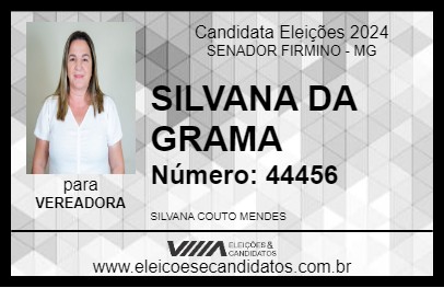 Candidato SILVANA DA GRAMA 2024 - SENADOR FIRMINO - Eleições