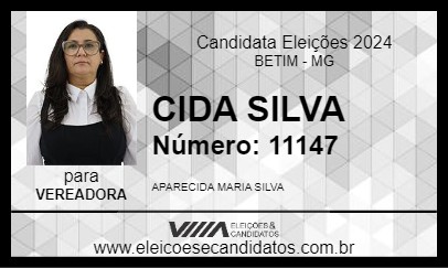 Candidato CIDA SILVA 2024 - BETIM - Eleições