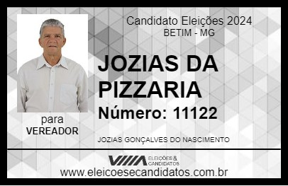 Candidato JOZIAS DA PIZZARIA 2024 - BETIM - Eleições