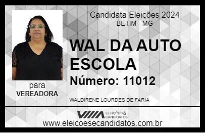 Candidato WAL DA AUTO ESCOLA 2024 - BETIM - Eleições