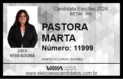 Candidato PASTORA MARTA 2024 - BETIM - Eleições