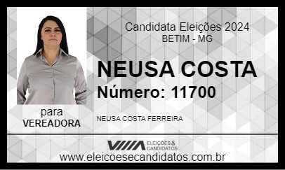 Candidato NEUSA COSTA 2024 - BETIM - Eleições