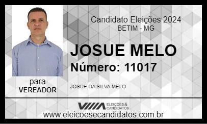 Candidato JOSUE MELO 2024 - BETIM - Eleições