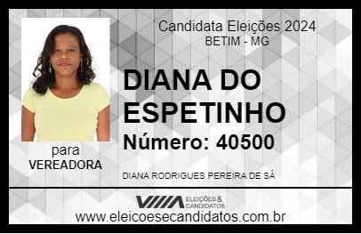 Candidato DIANA DO ESPETINHO 2024 - BETIM - Eleições