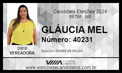 Candidato GLÁUCIA MEL 2024 - BETIM - Eleições