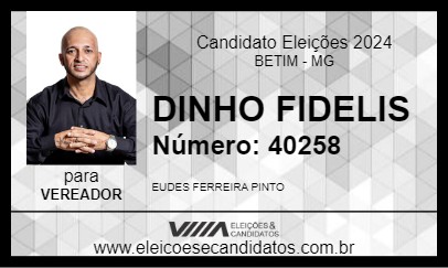 Candidato DINHO FIDELIS 2024 - BETIM - Eleições