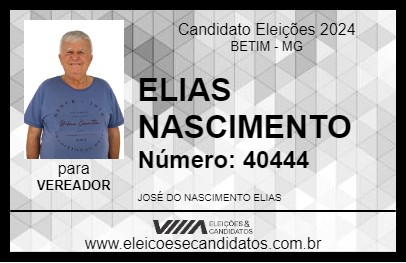 Candidato ELIAS NASCIMENTO 2024 - BETIM - Eleições