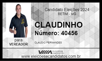 Candidato CLAUDINHO 2024 - BETIM - Eleições