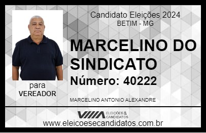 Candidato MARCELINO DO SINDICATO 2024 - BETIM - Eleições