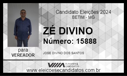 Candidato ZÉ DIVINO 2024 - BETIM - Eleições