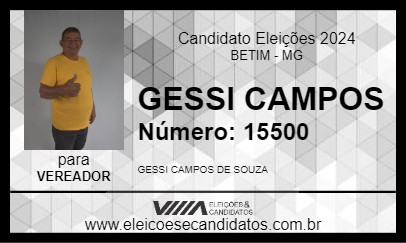 Candidato GESSI CAMPOS 2024 - BETIM - Eleições