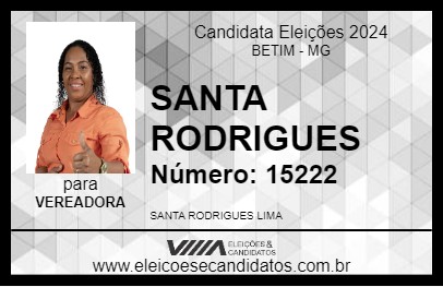 Candidato SANTA RODRIGUES 2024 - BETIM - Eleições