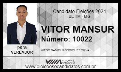 Candidato VITOR MANSUR 2024 - BETIM - Eleições