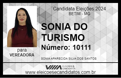 Candidato SONIA DO TURISMO 2024 - BETIM - Eleições